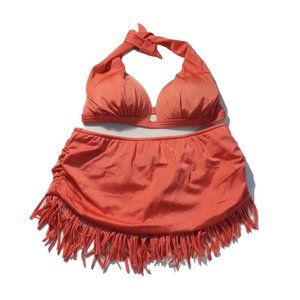 Salmon Colored Size 8, D Cup, Bikini By Venus